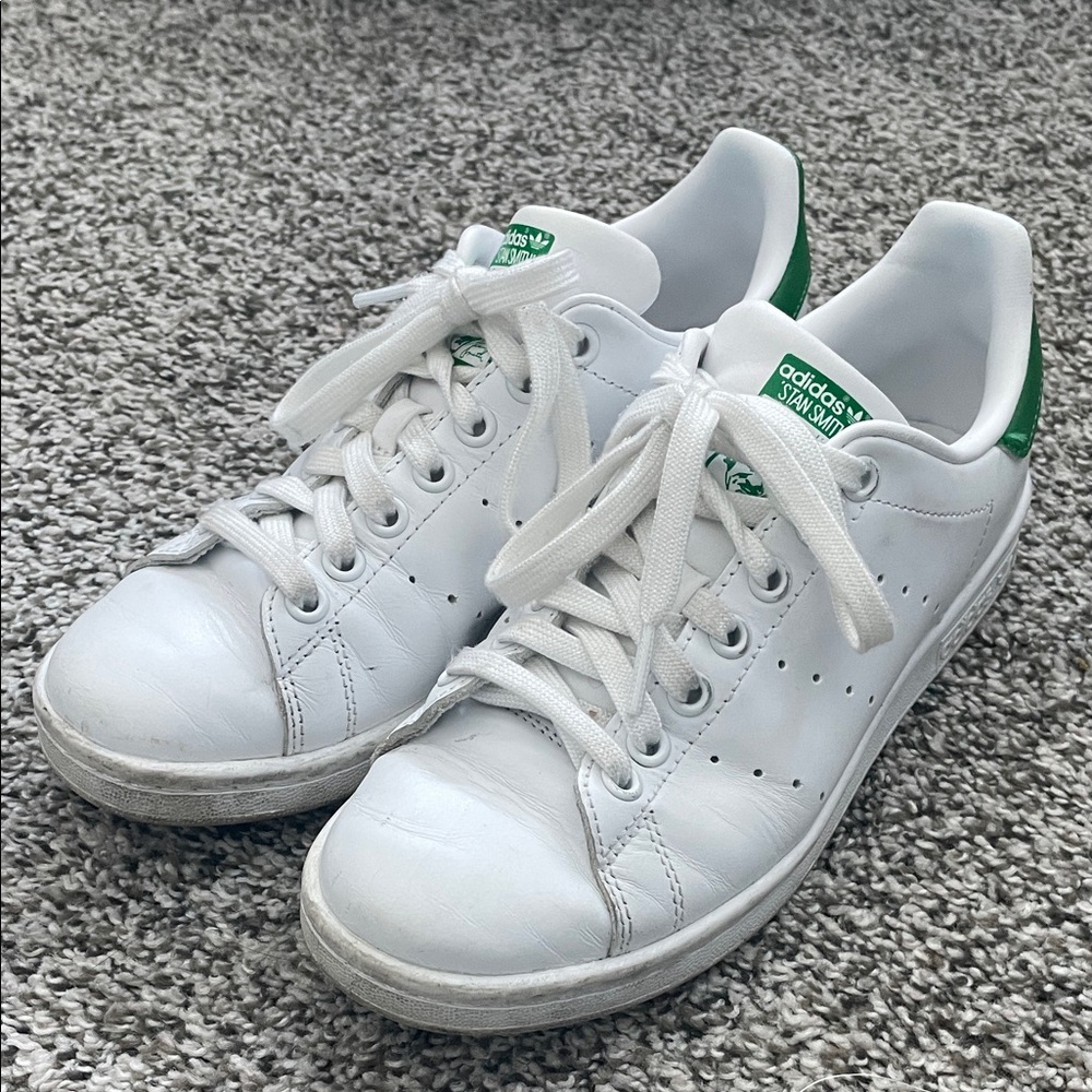 Adidas Stan Smith Classic White and Green Shoes Size 5.5